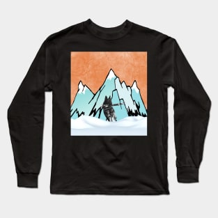 German Shepherd in the mountains Long Sleeve T-Shirt